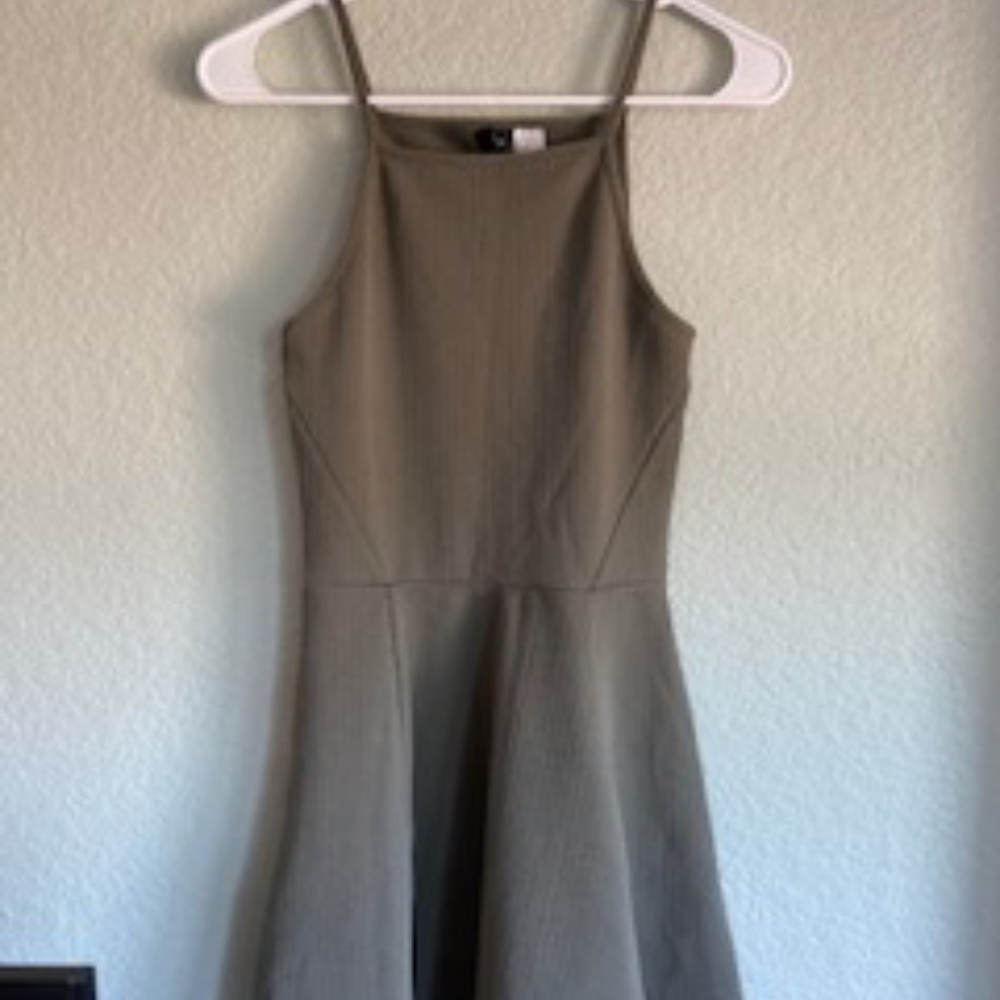 Olive Green A-line dress